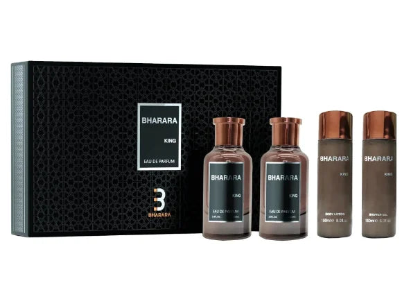 4 Pcs Set: 3.4 Eau De Parfum Spray + 5 Oz Body Lotion + 3.4 After Shave + 5 Oz Shower Gel W99347