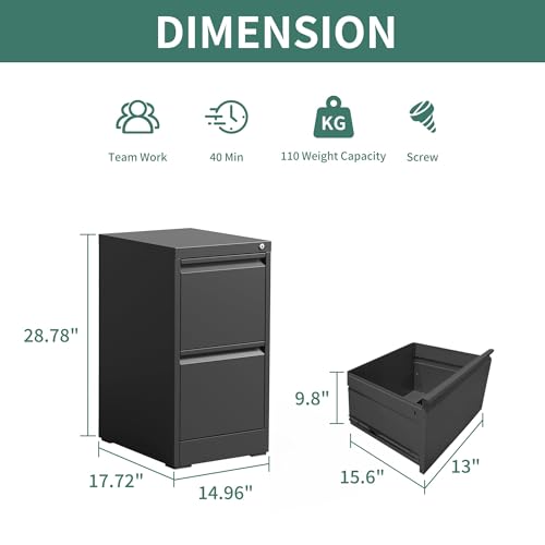 3 Drawer Vertical Metal File Cabinet with Lock L682