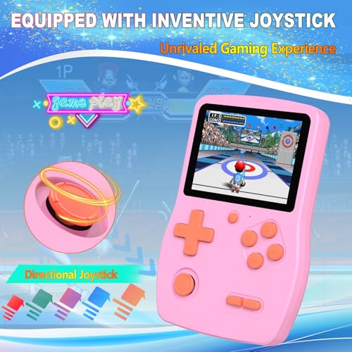 32 Bit Handheld Games with 139 Video Games 3.0 Inches IPS Screen Rechargeable Gaming Device (Blue) K162