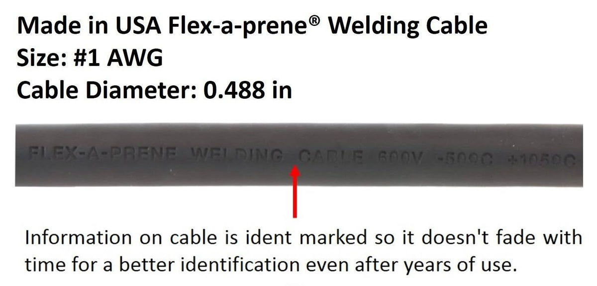 300 Amp Ground Clamp Welding Lead Terminal Lug Connector #1 AWG Cable 25 Feet W7376