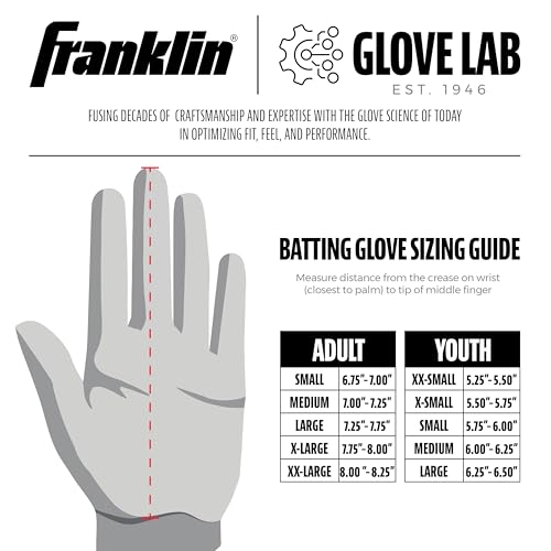 MLB Batting Gloves - Durable Full Wrap Cage Practice Gloves - Heavy Duty Leather F78394