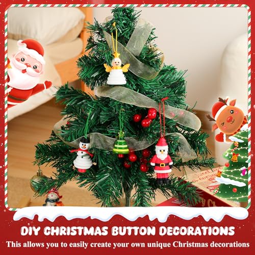 DIY Christmas Button Ornament Making Set, 4PCS F3075