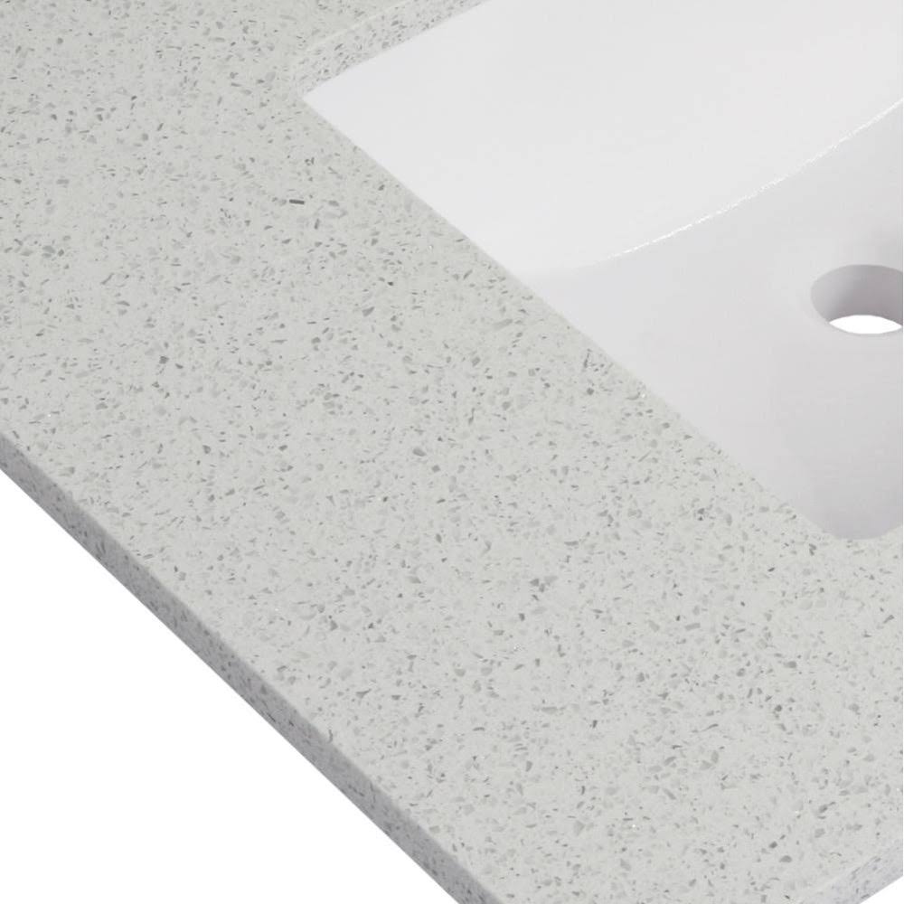25 in. Bath Vanity with Quartz Stone Vanity Top and Backsplash Y6917