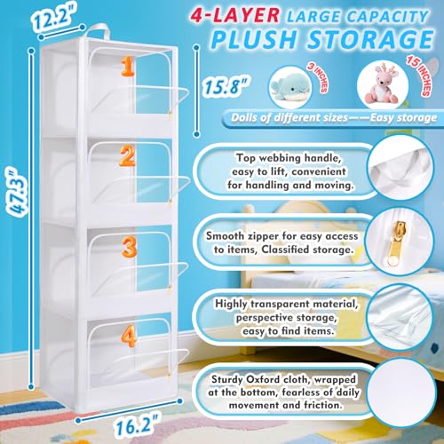 4-Tier Toy Bin for Plushies Storage Z4951