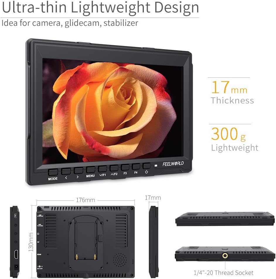 7 Inch 1280x800 IPS Field Monitor with Sunshade Q15885