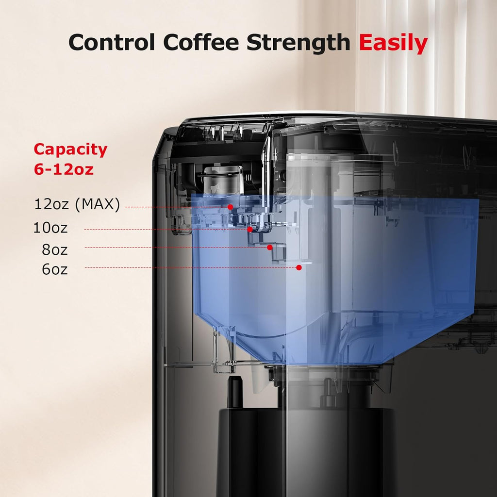 Single Serve Coffee Maker for K Cup Capsule, Brew Sizes 6 to 12oz M647330