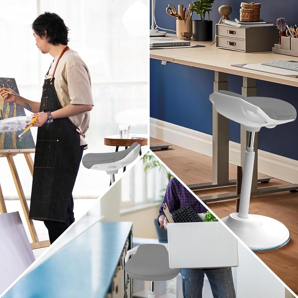 Adjustable Ergonomic Standing Stool Y156