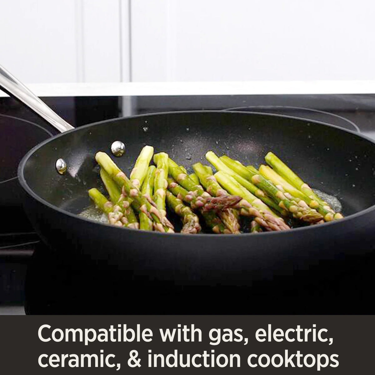 4-Quart Black Nonstick Hard Anodized Saute Pan L9055
