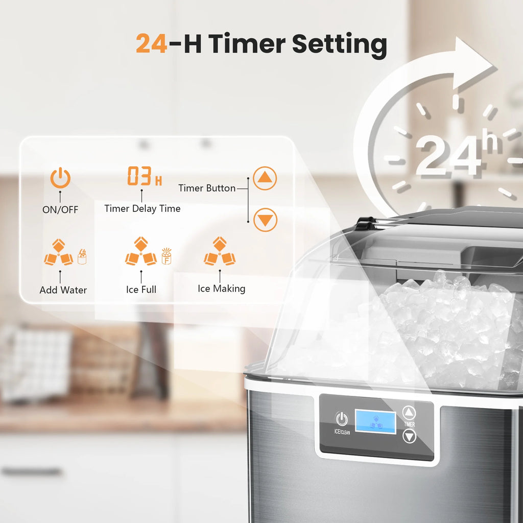 Silver Countertop Ice Maker L26344