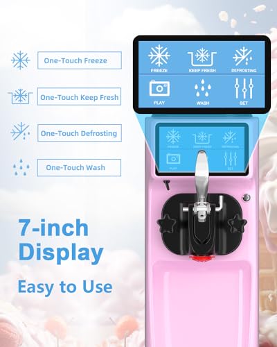 1050W Soft Serve Ice Cream Machine with 1.6 Gal Tank D437334