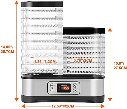 Food Dehydrator Machine with 8 Trays, 400W Digital Timer and Temperature Control, BPA Free S79259
