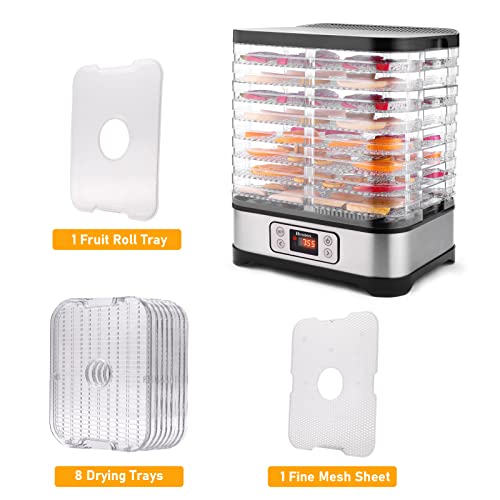 Food Dehydrator Machine with 8 Trays, 400W Digital Timer and Temperature Control, BPA Free S79259