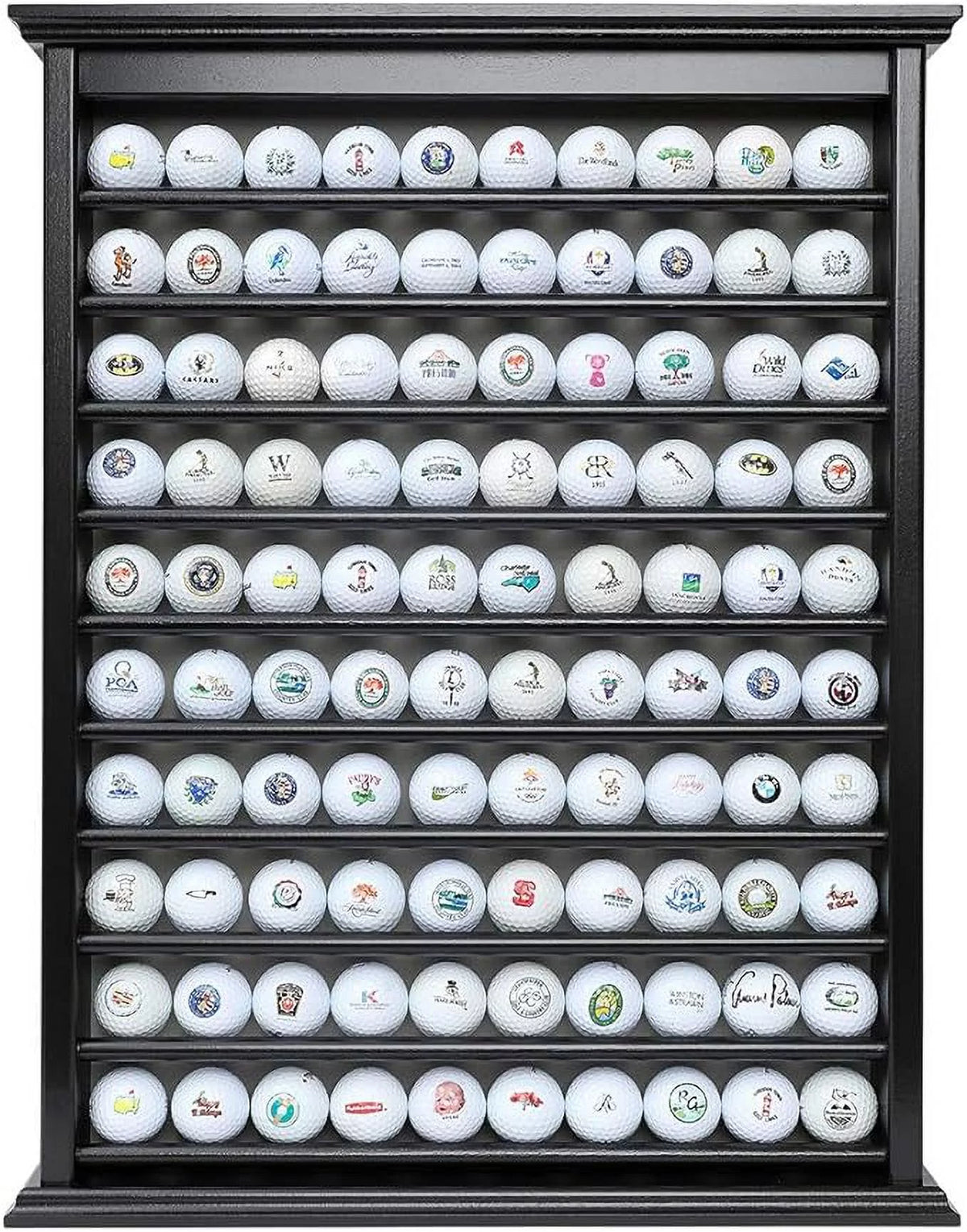 Solid Wood Golf Ball Display Case Y823