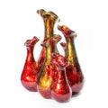 Copper Red Gold Ceramic 5-Bud Vase L493405