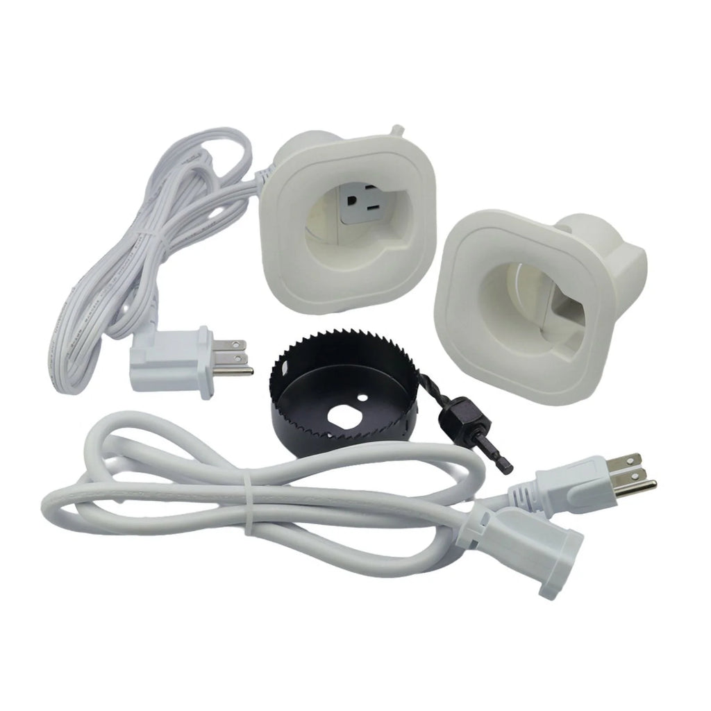 White Plastic In-Wall Cable Management Kit P89766