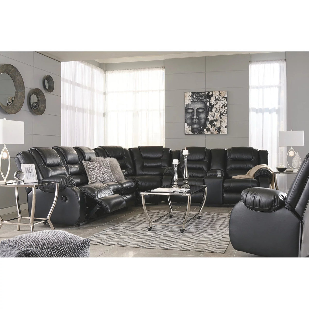 Chocolate Reclining Loveseat with Console M56542