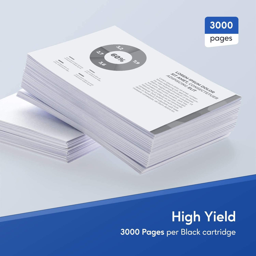 Compatible Toner Cartridge Replacement High Yield Black 4-Pack J390