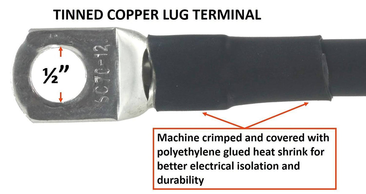 300 Amp Ground Clamp Welding Lead Terminal Lug Connector #1 AWG Cable 25 Feet W7376