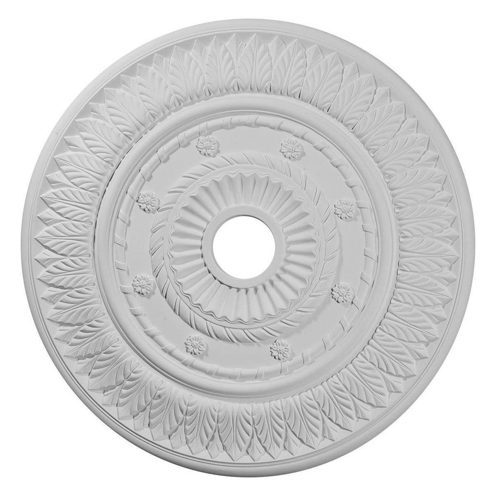 Hand-Painted Brushed Mahogany Leaf Ceiling Medallion K223