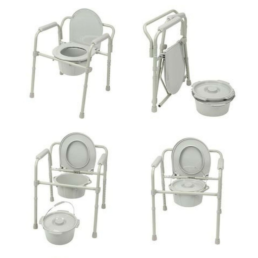 Gray Heavy Duty Bariatric Commode Chair G5249