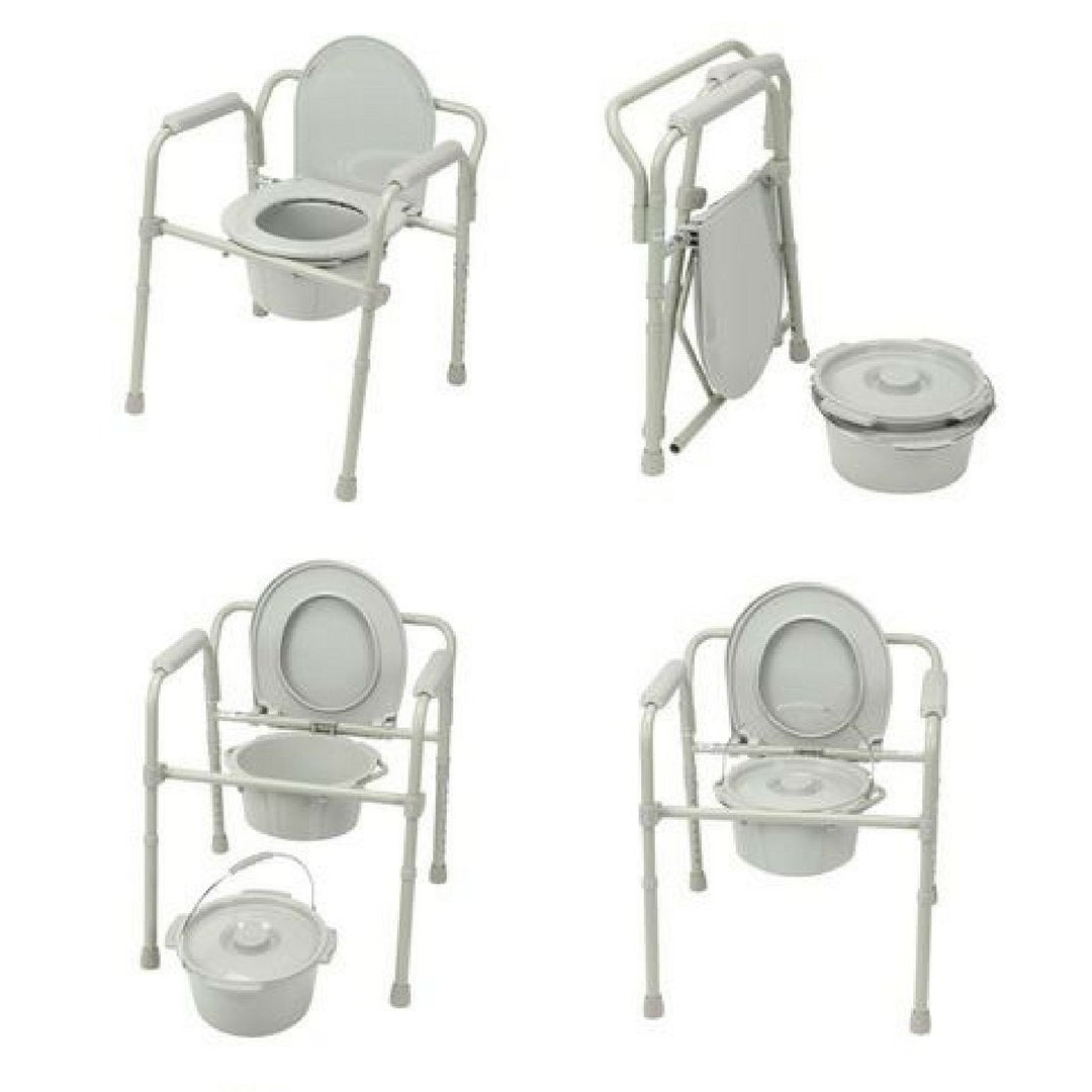 Gray Heavy Duty Bariatric Commode Chair G5249
