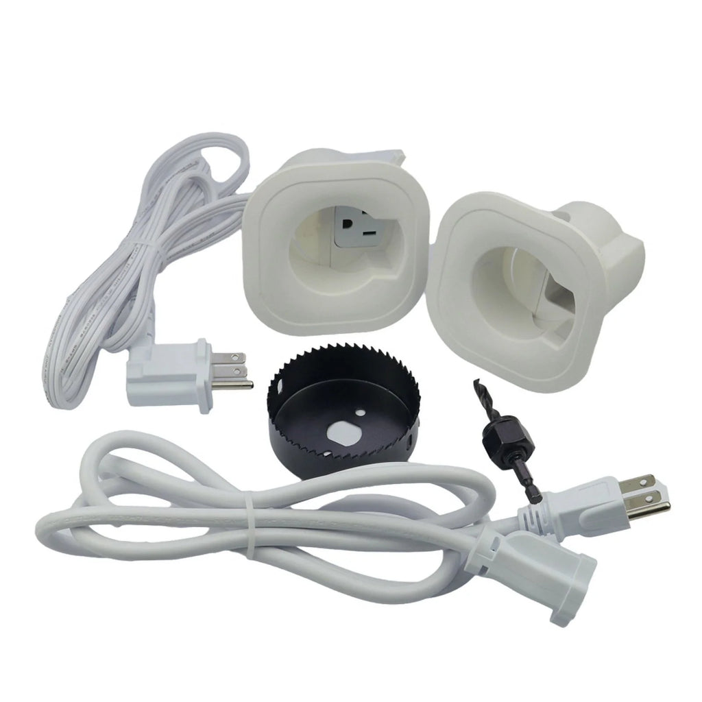 White Plastic In-Wall Cable Management Kit P89766