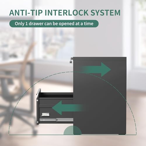 3 Drawer Vertical Metal File Cabinet with Lock L682