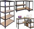 5-Tier Shelving Unit 59"x28"x12" Black W2630