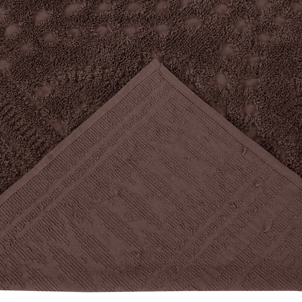 Chocolate Floral Cotton Queen Bedspread Set D6253