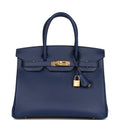 Bleu Saphir Epsom Leather Handbag Z6745