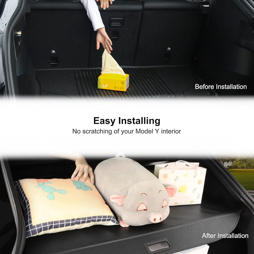 Black Waterproof Canvas Retractable Trunk Cover E545