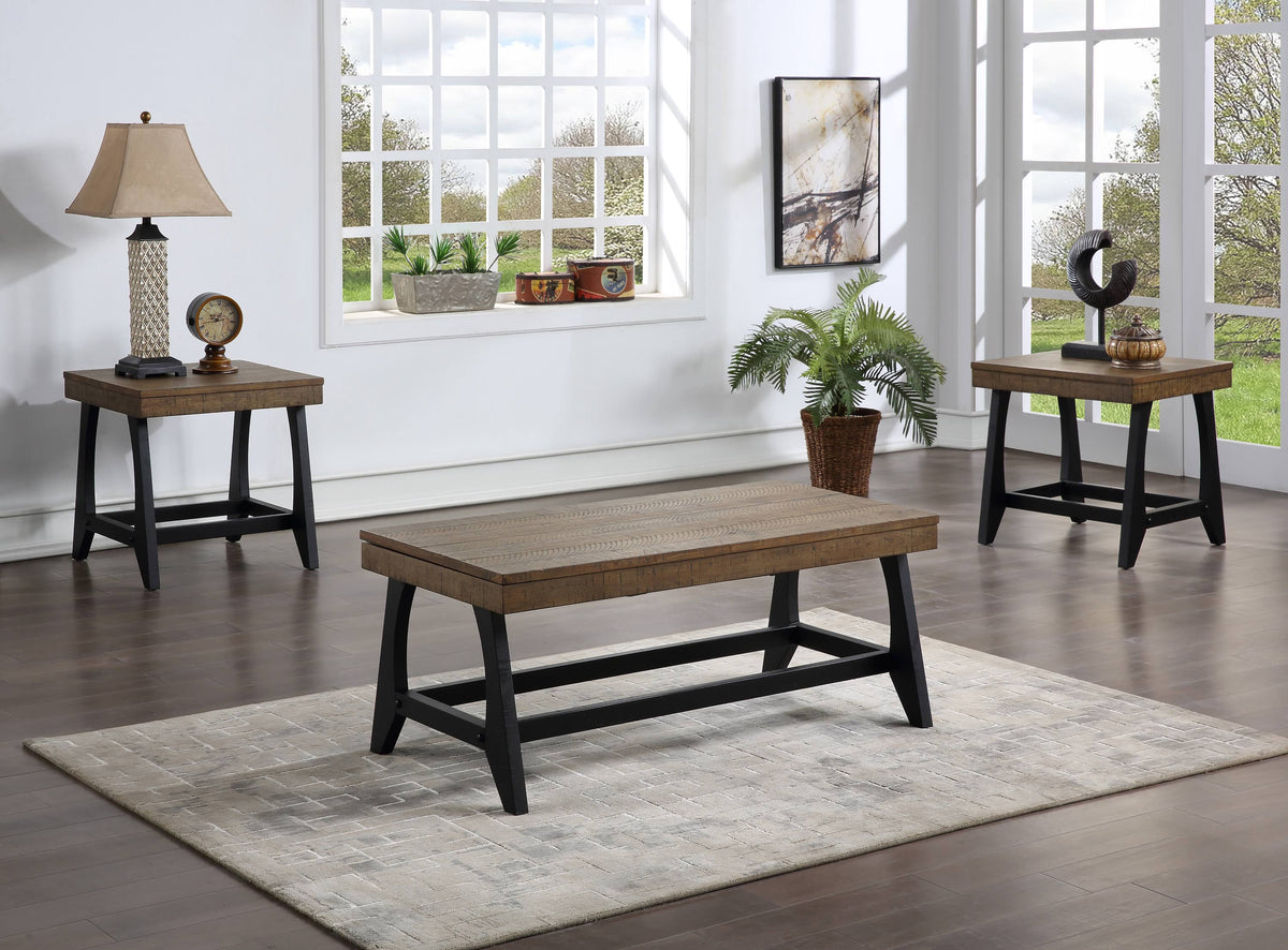 Caramel and Ebony Lift-Top Coffee Table O2848
