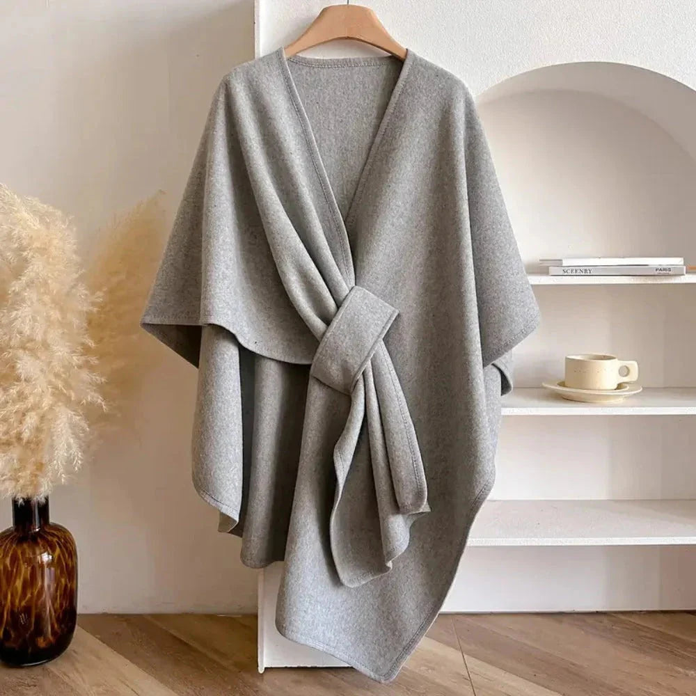 Solid Color Cape Shawl K36629