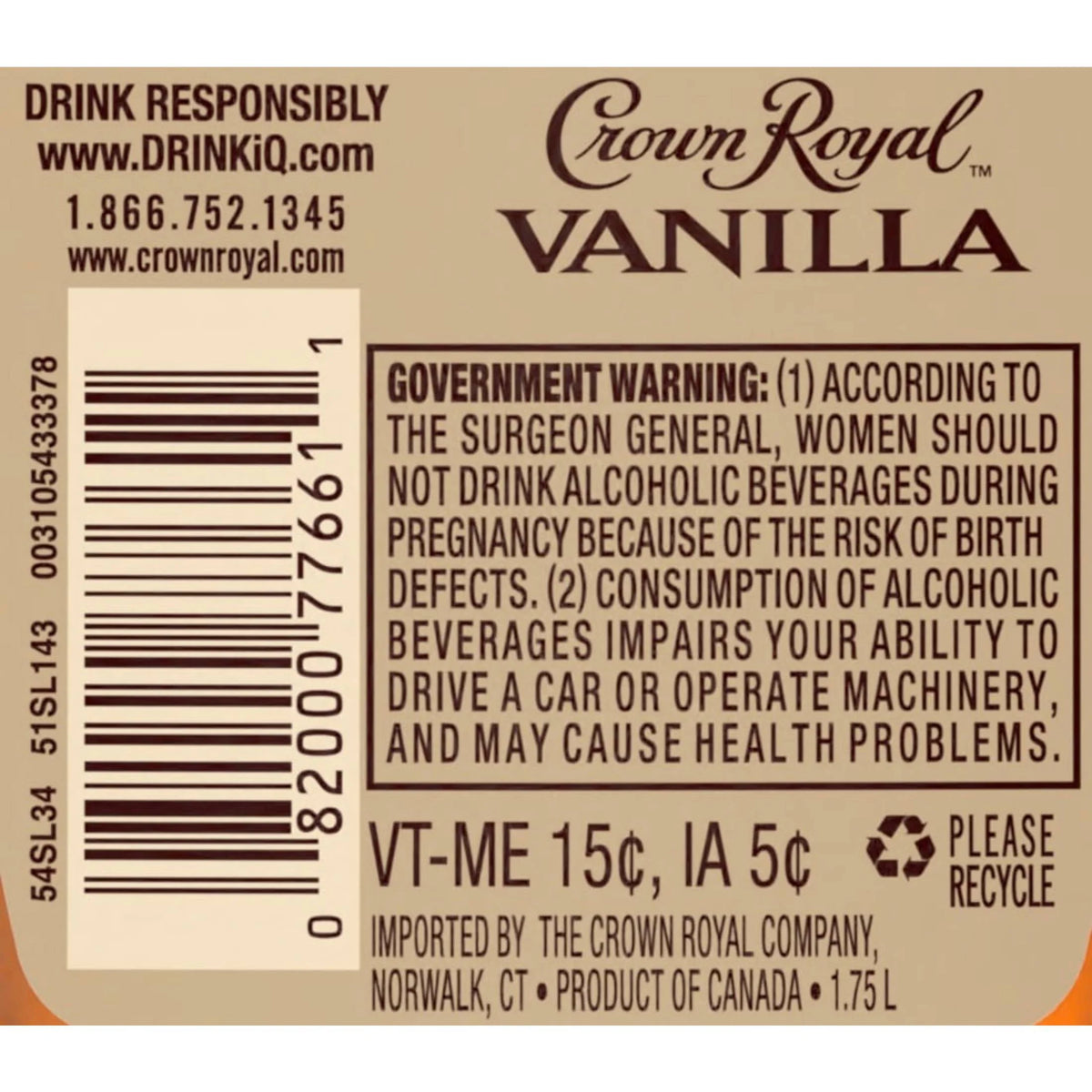 Vanilla Flavored Whisky 1.75 L P201