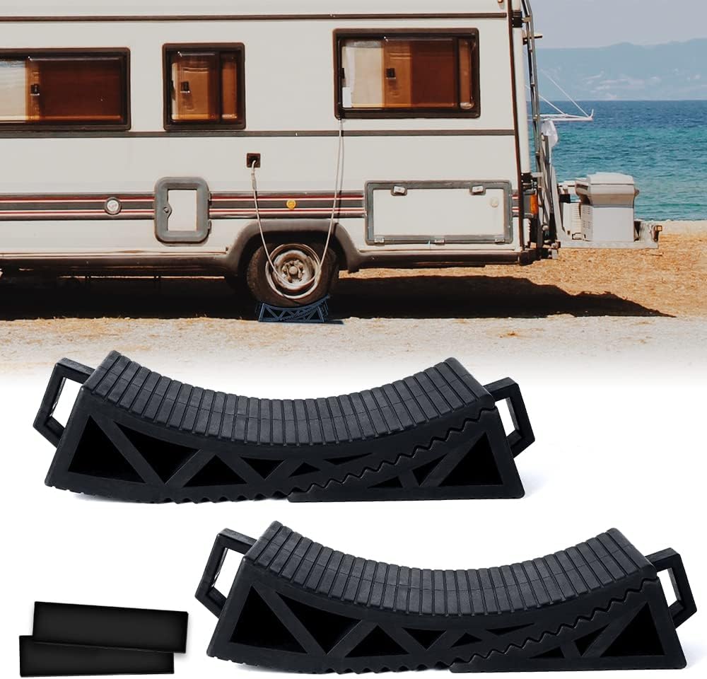 RV Leveling System Kit 2PCS with Anti-Slip Mats T1162