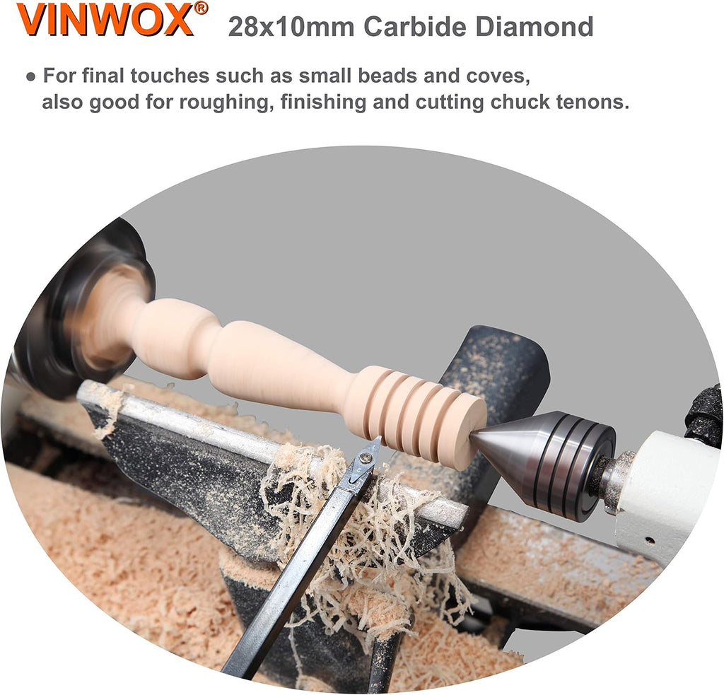 3 PCS Carbide Wood Lathe Turning Tool Set V740