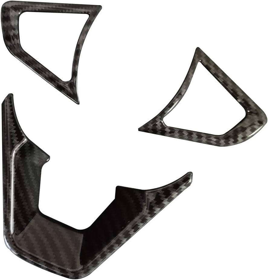 3PCS Carbon Fiber Steering Wheel Cover J70560