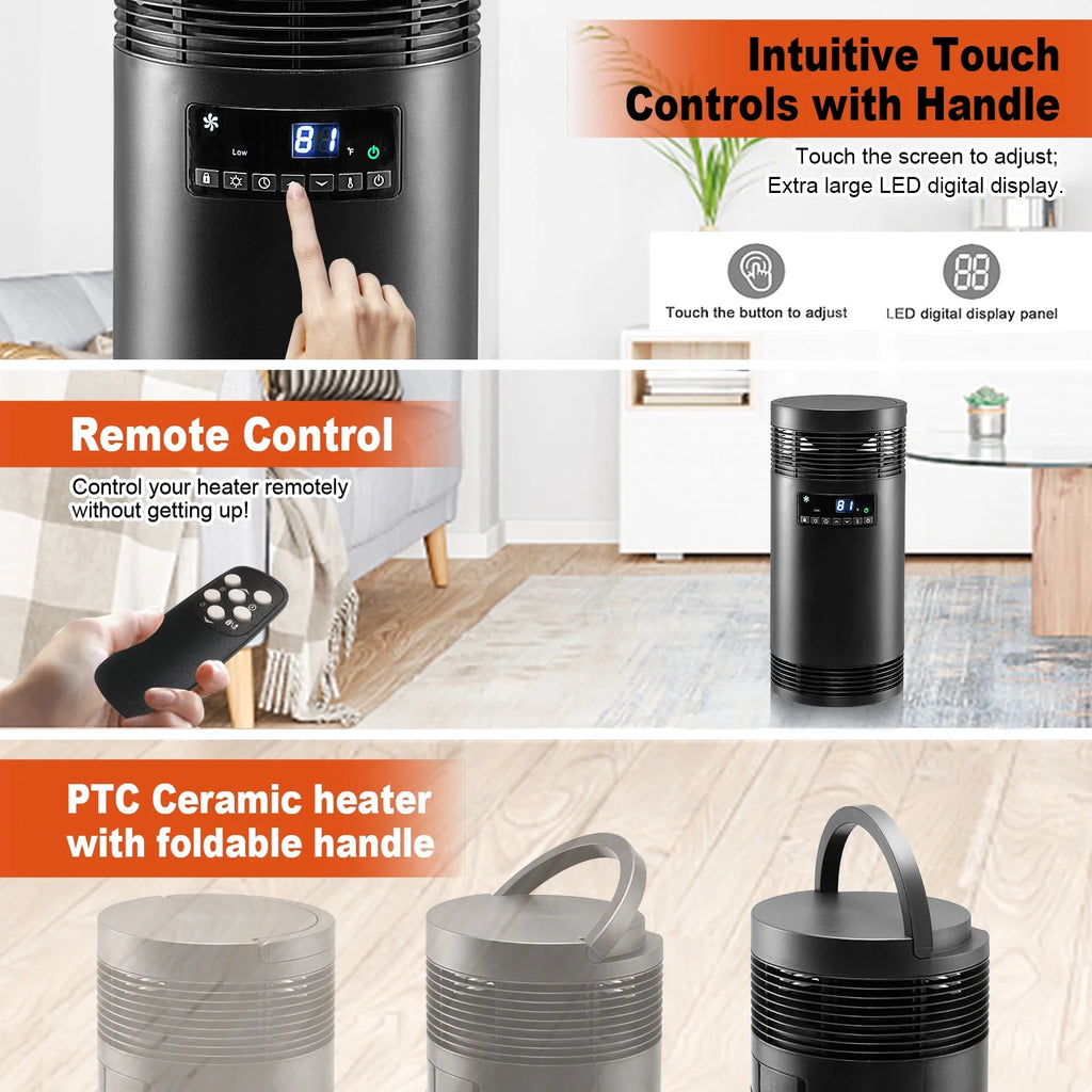 1500W PTC Ceramic Space Heater with Thermostat S894542