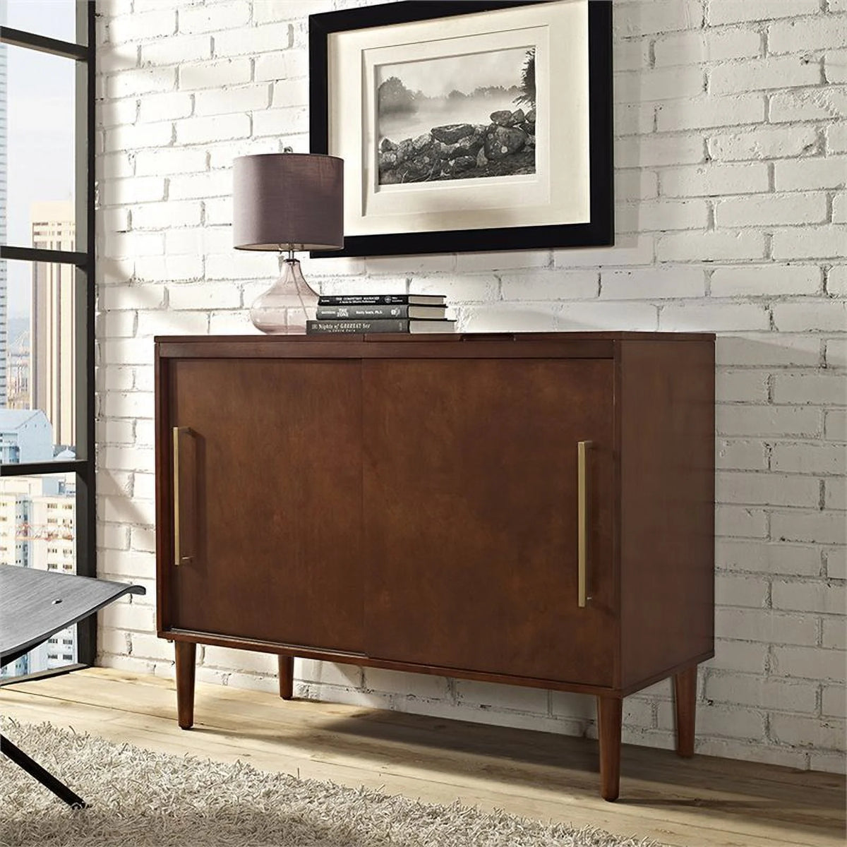 Mahogany Media Console Z417