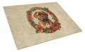 Christmas Flowers Glass Cutting Board 12 in x 15 in S9640