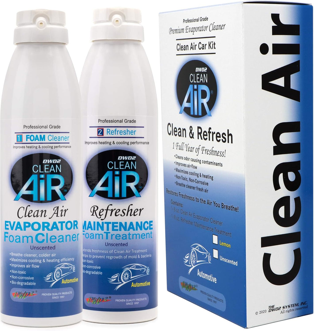 Automotive Foaming AC Evaporator Coil Cleaner & Refresher, Unscented, Pack of 2 W37126