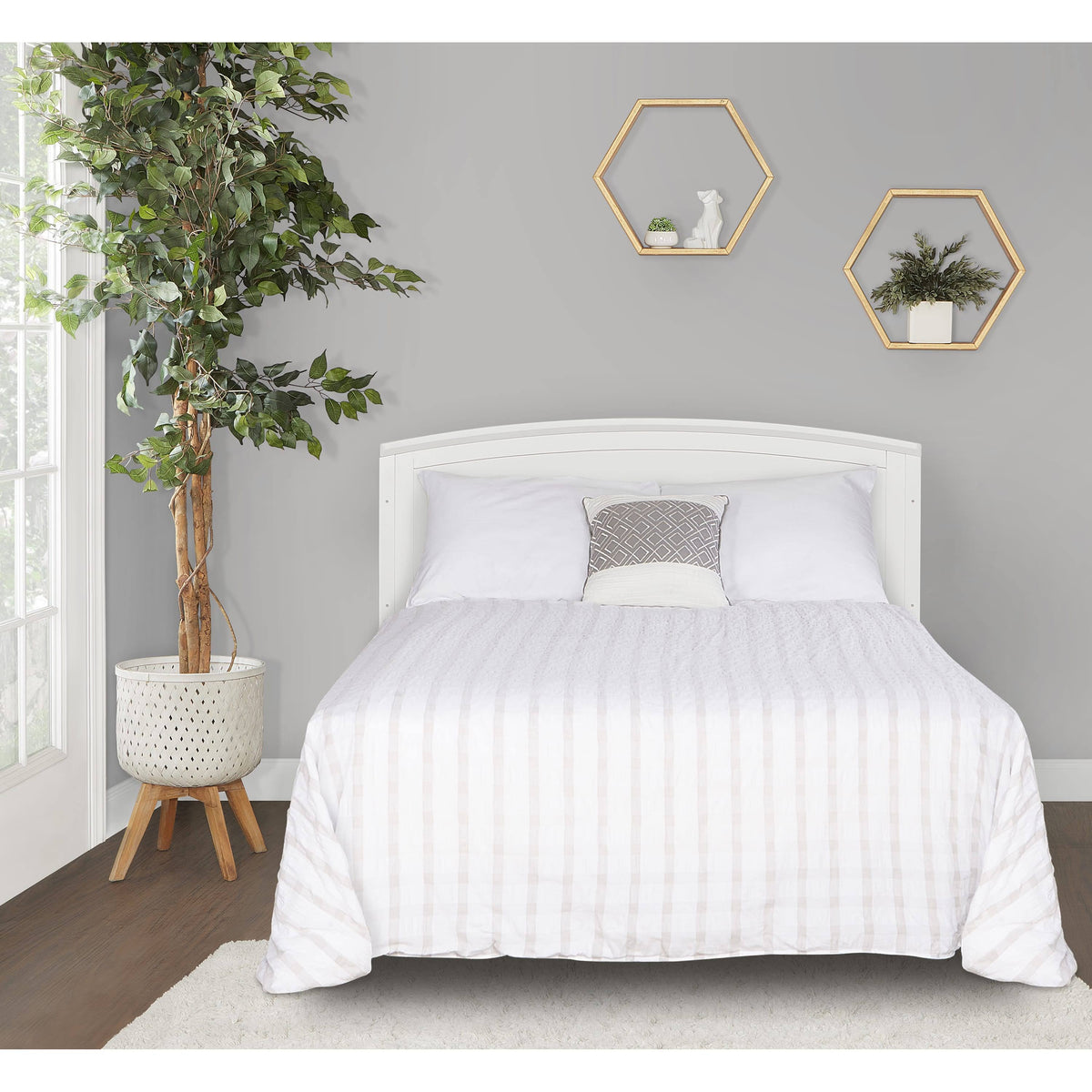 5-in-1 Convertible Full Panel Crib in White F596246