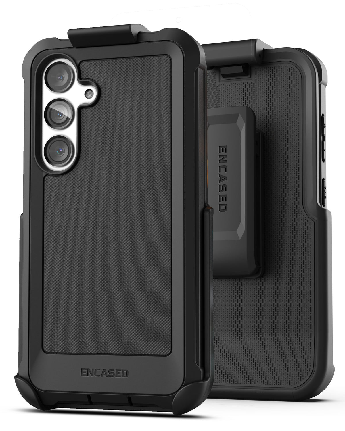 Falcon Belt Case with Holster Clip and Tempered Glass Screen Protector (Black) F823057