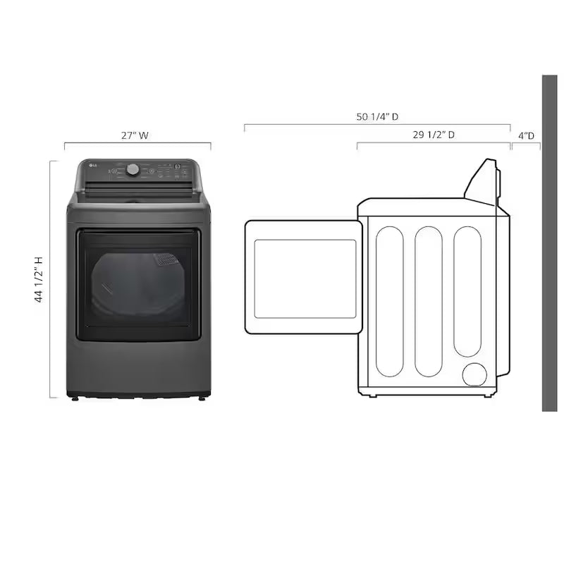 7.3 cu. ft. Vented Gas Dryer in Middle Black G487587
