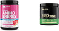 Amino Energy Powder with BCAA Electrolytes and Caffeine Watermelon Splash 30 Servings and Micronized Creatine Monohydrate Powder Unflavored 60 Servings B32877
