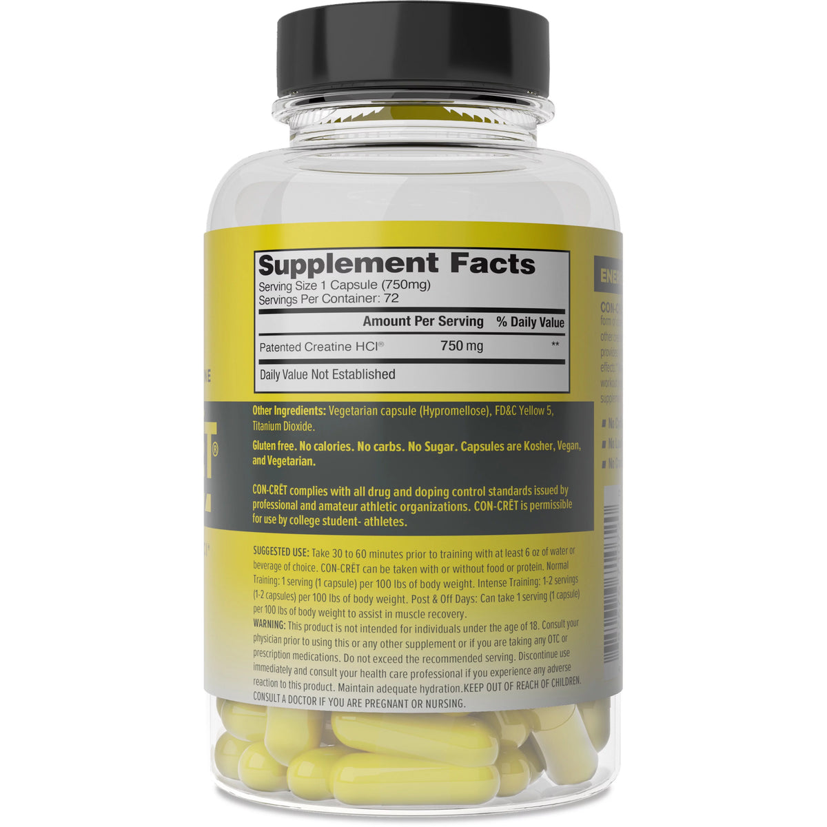 Creatine HCl Capsules 72 Ct I130
