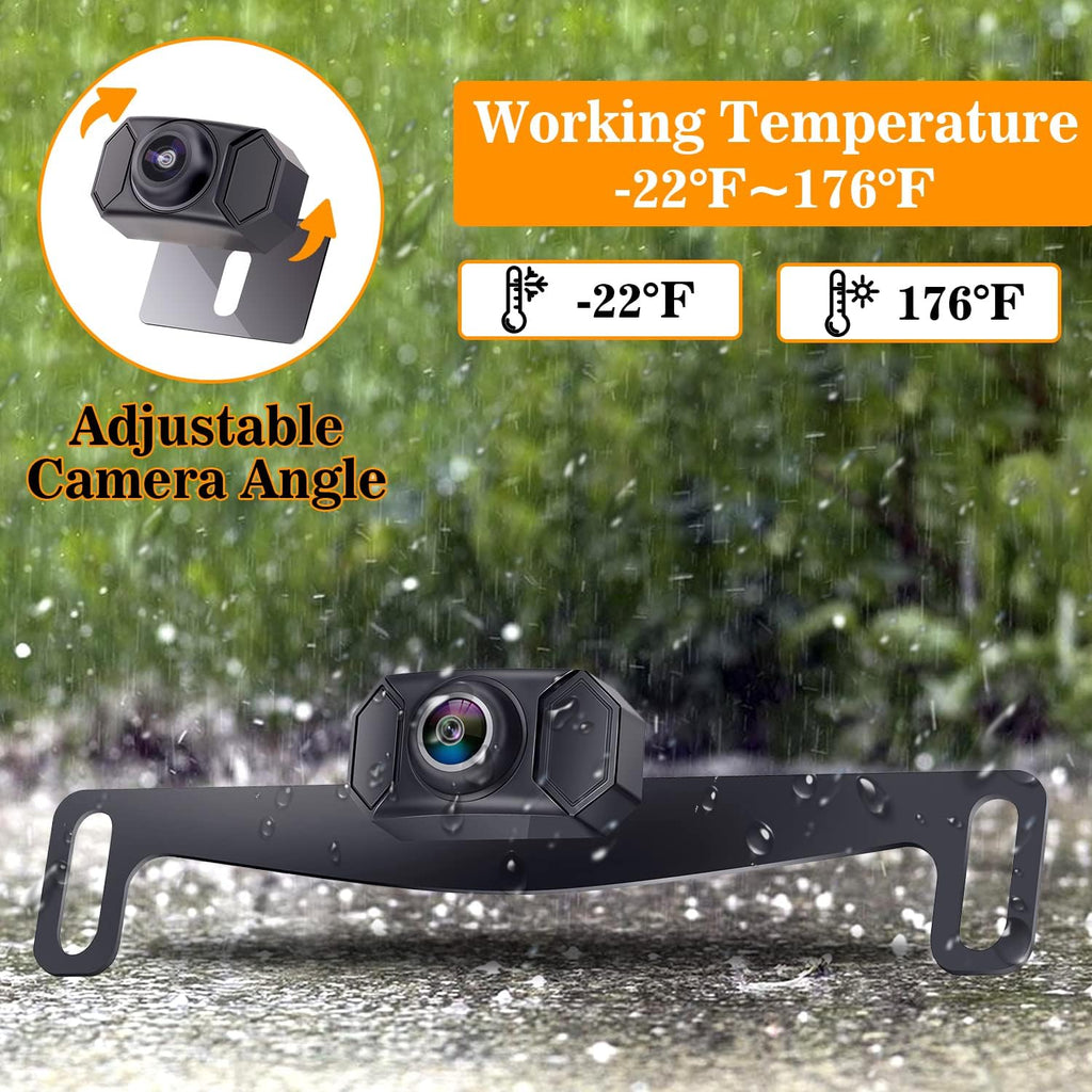 Wireless Backup Camera with 5'' Monitor Full HD 1080P Bluetooth Rear View Camera W44617