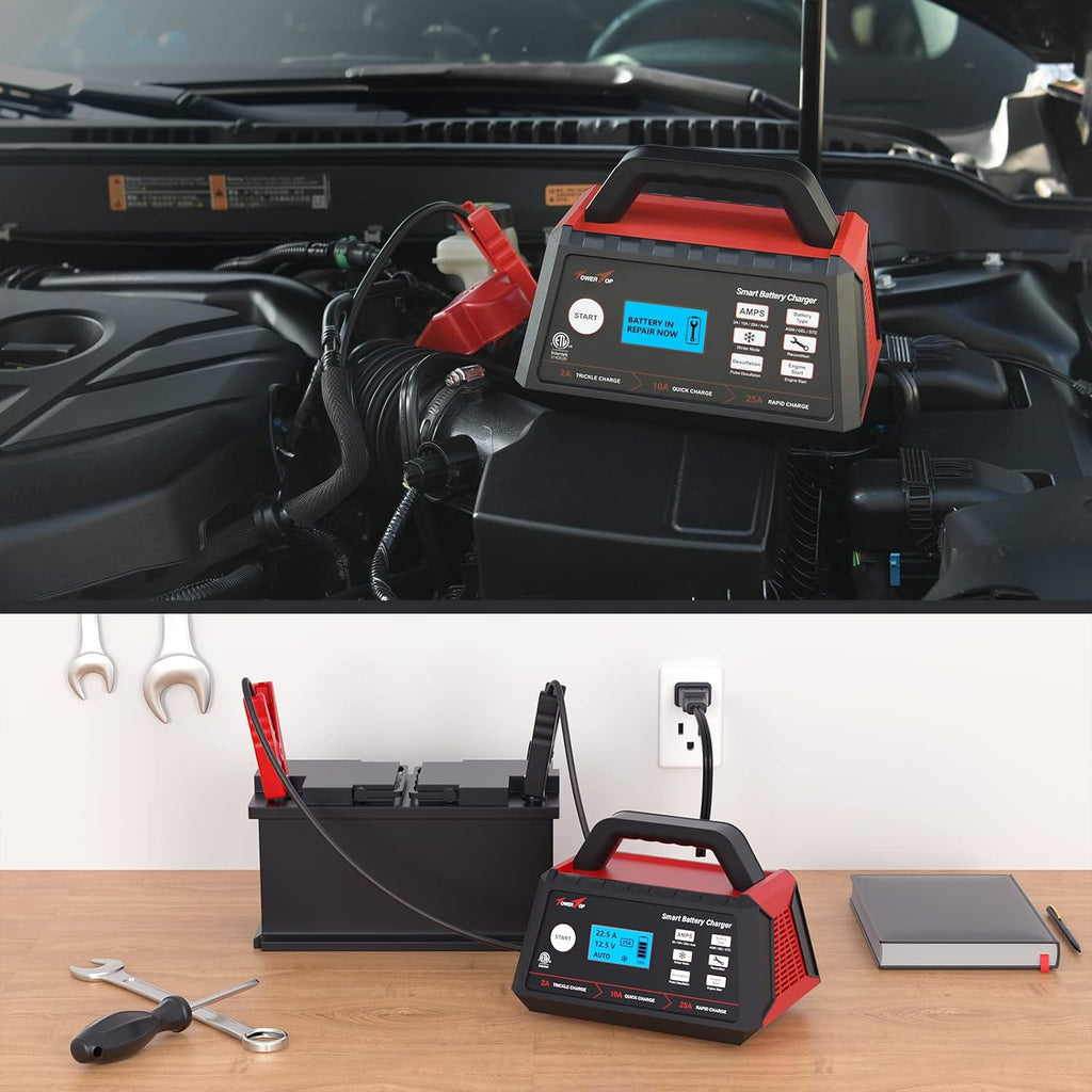 2/10/25Amp 12V Smart Battery Charger with Engine Start X9214