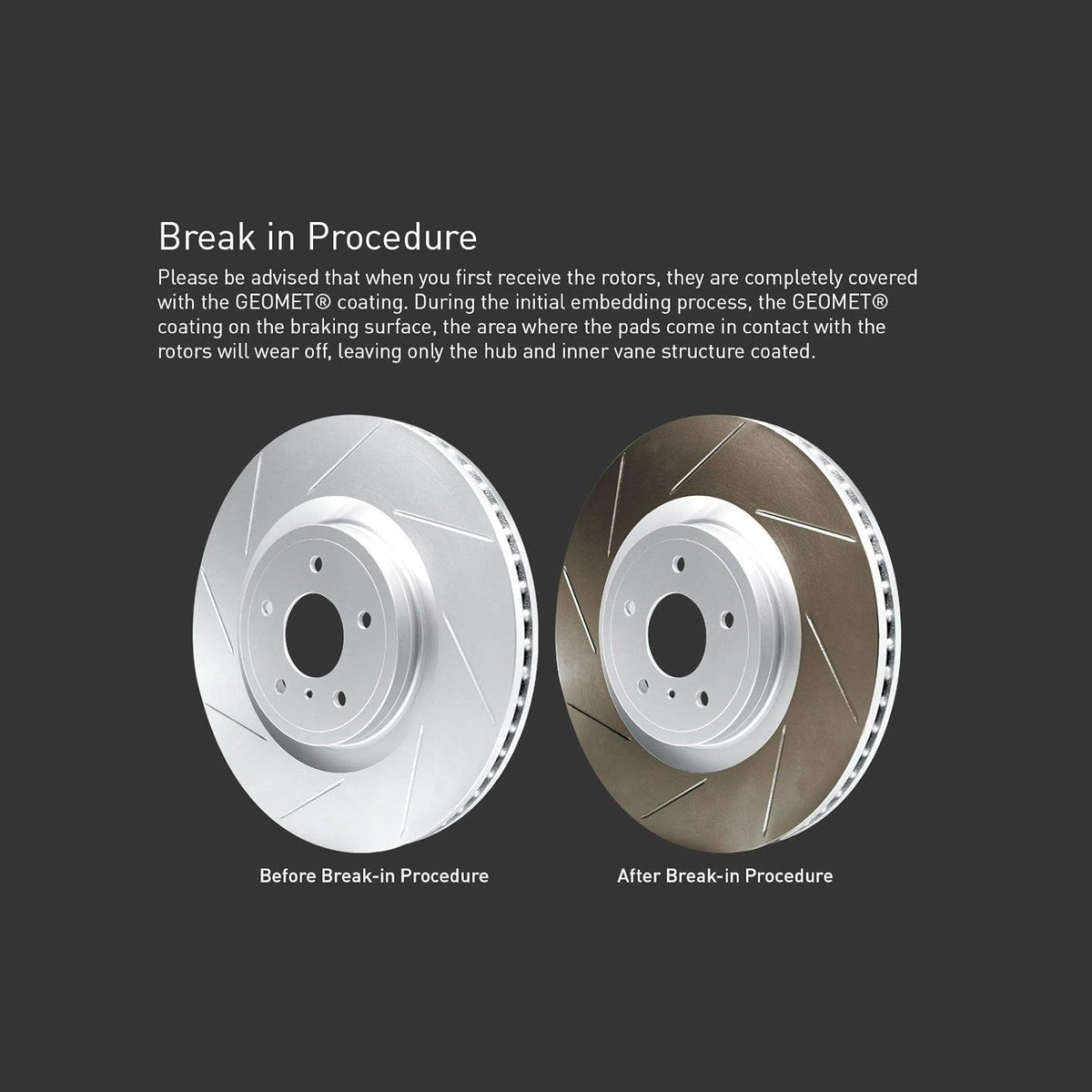 Front Carbon Brake Rotors Slotted with Pads and Sensor Wire R590