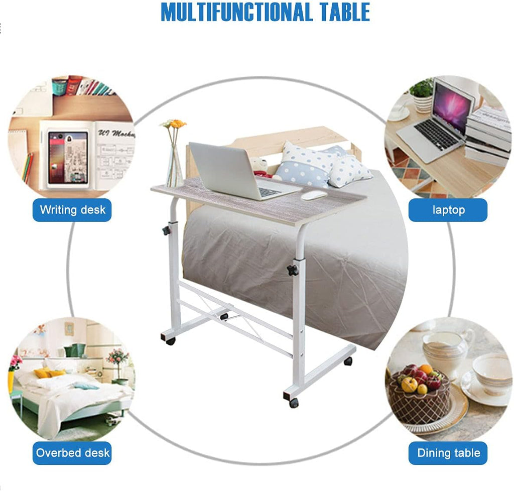Adjustable Height Rolling Laptop Cart with Wheels J692